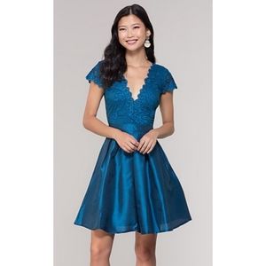 Medium Teal Lace Homecoming/Prom Dress